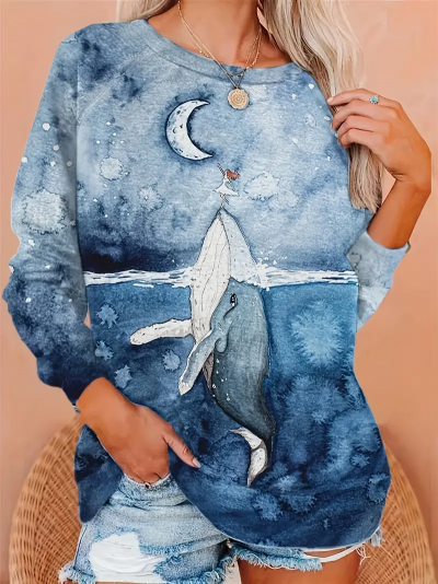 Temu Sweatshirt Whale with Dancing Girl in Ocean Moon.png