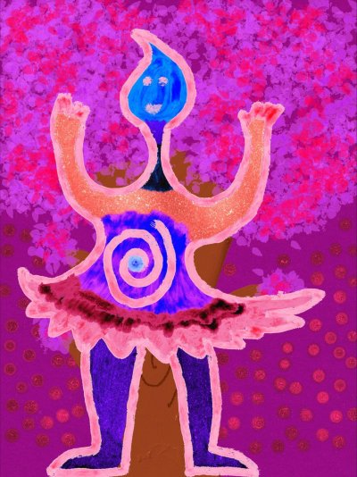2023 Creative Project Week 39 Picture 24 iPad Doodle ArtSet4 Girl Under Tree Purple Pink Blue.jpg