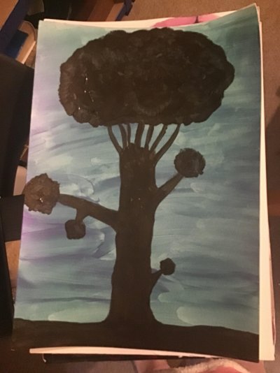 2024 Creative Project Week 19-20 Picture 07 Black Tree Alone in a Field at Night Metallic Blac...jpg