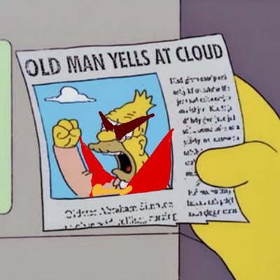 Grampa Kamina shouting at cloud.jpg Grampa Kamina shouting at cloud.jpg