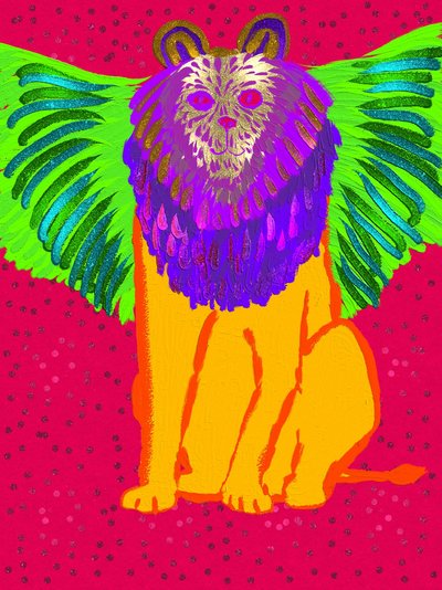 Magic Lion with Sparkly Face and Green Wings.jpg