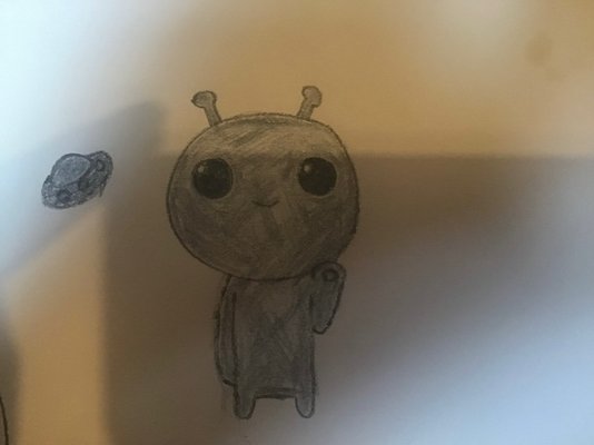 My Artwork Cute Friendly Little Space Alien With Small Spaceship.jpg