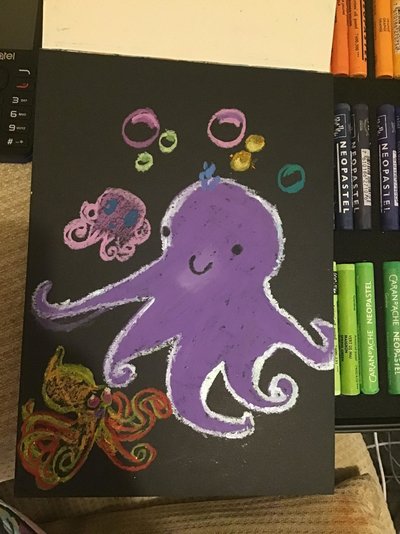 My Artwork Happy Shiny Octopodes Oil Pastels.jpg