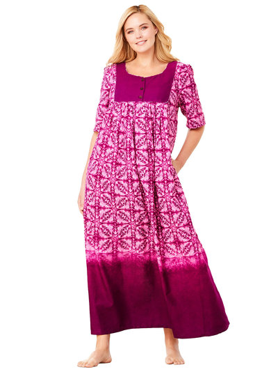 Pretty Dress Pink and Purple Gradient with Geometric Pattern Ebay.jpg