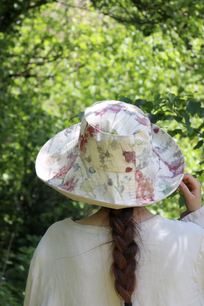 Watercolour Flower Sun Hat With Ties Etsy Back View.png