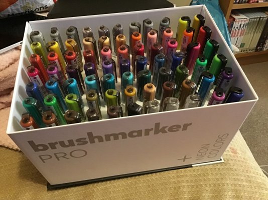 Karin Brushmarker Pro Box 72 Colours Including Neons + 3 Colourless Blender Pens.jpg