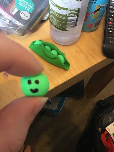 My Artwork Peas in a Pod Individuality and Belonging Happy Oven Bake Polymer Clay.jpg