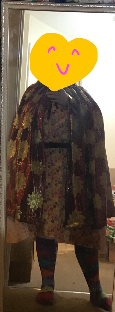 My Sewing Cape Mauve Satin Jacquard with Gold Flower Pattern Ribbon Tie Week 8 Creative Projec...jpg