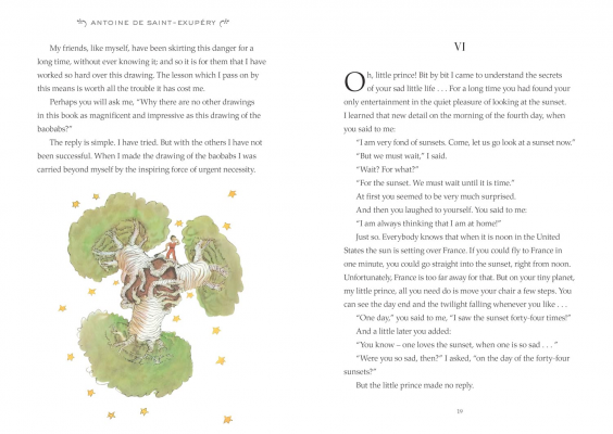 The Little Prince Antoine De Saint-Exupery Katherine Woods Red and Gold Hardcover Sample Page 1.png