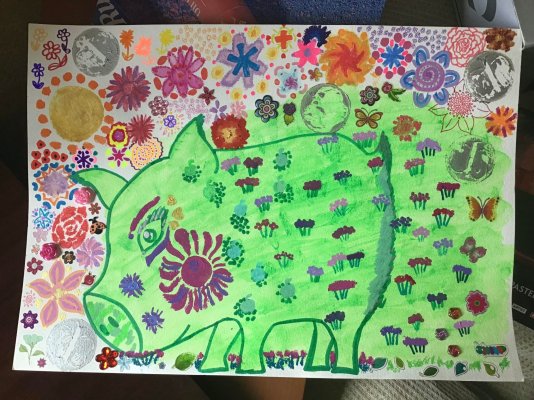 2023 Creative Project Week 25 Picture 15 Baby Boar Forest Spirit Heralding The Spring Surround...jpg