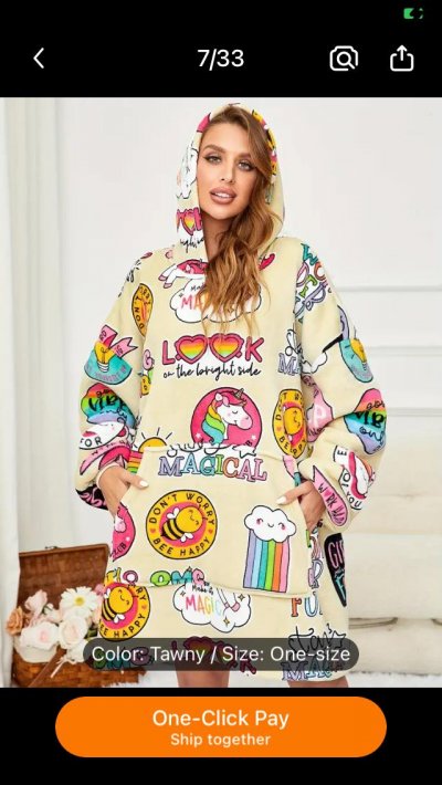 Unicorn Bee Happy Blanket Hoodie.jpg