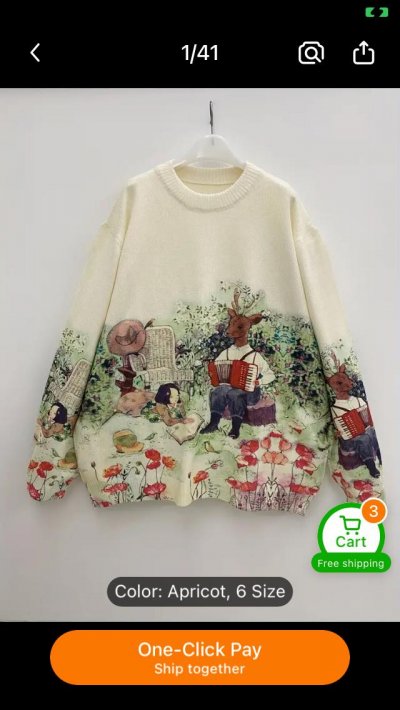 Girl and Reindeer in Garden Sweater.jpg