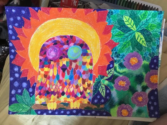 2023 Creative Project Week 35 Picture 20 Owl Sun Tree Starry Sky Neocolour II.jpg