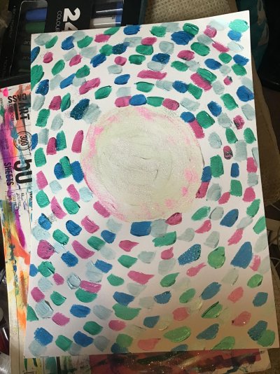 2023 Creative Project Week 47 Picture 32 Winter Sun Abstract Metallic Acrylic Paint Glitter.jpg
