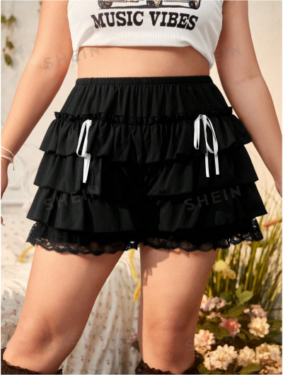 Screenshot 2024-06-26 at 21-10-58 ROMWE Kawaii Plus Bow Front Lace Trim Ruffle Hem Shorts SHEI...png