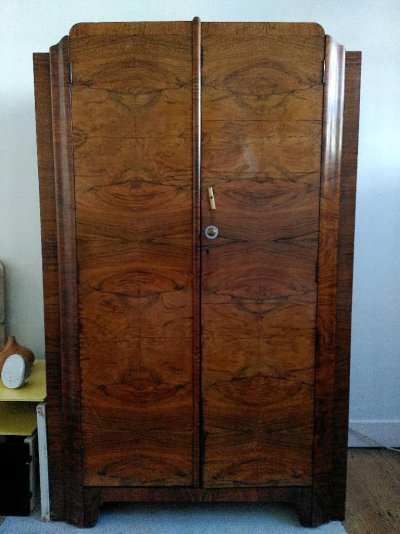 Art Deco Mid-Century Wooden Wardrobe Front.jpg