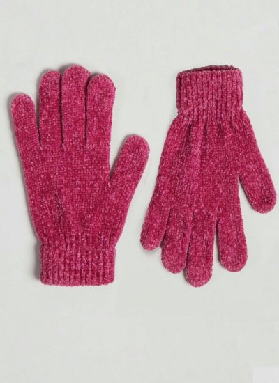 Fuchsia Pink Chenille Gloves.jpg