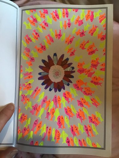 2024 Creative Project Week 45-46 Picture 16 Neon Fish Drawn to Sparkly Flower Gel Pens.jpg