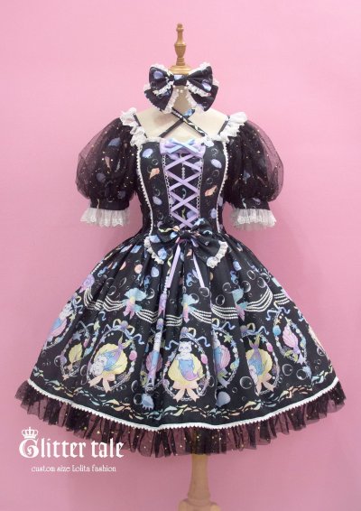 GlitterTale Lolita Black Cat Mermaid Dress.jpg