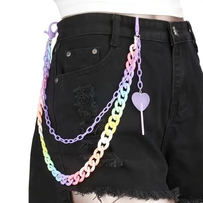 Temu Accessories 19 - Pastel Rainbow Belt:Waistband Clip-on Chain.jpg