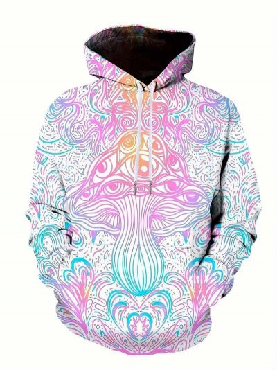 Temu Clothing 49 - Hoodie Mushroom Rainbow Pattern White Background.jpg