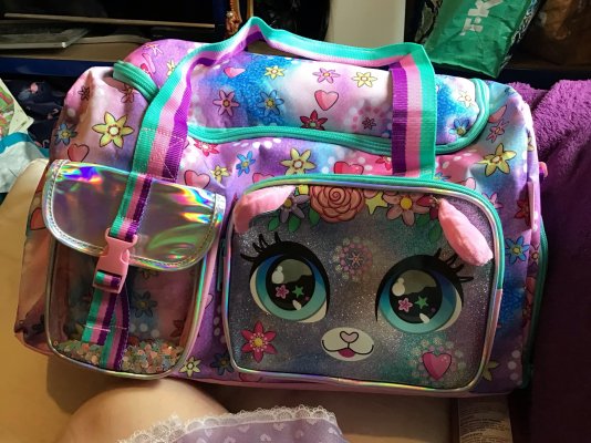 Shiny Temu Cat Face Bag Floral Motif Sequin Pouch.jpg