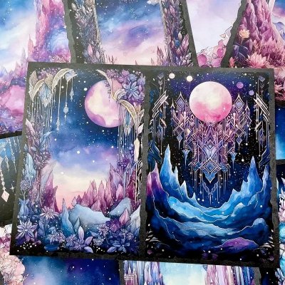 Temu Papercrafts 02 - Purple Witch Kingdom Paper Sticker Labels.jpg