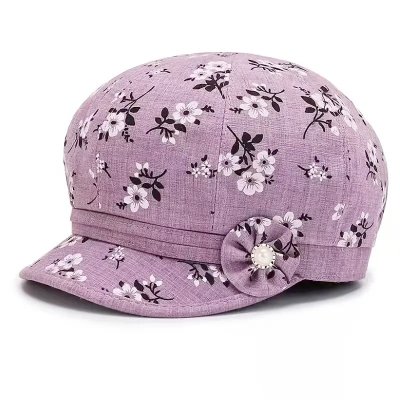 Temu Accessories 26 - Vintage Floral Pattern Lilac Cap Hat.jpg