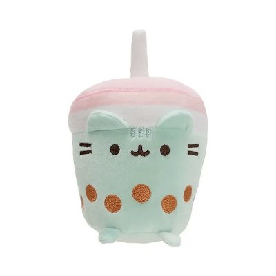 Temu Plushies 09 - Pusheen Mint Bubble Tea.jpg