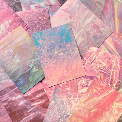 Temu Papercrafts 03 - Pink Light and Shadow Background Papers Self-Adhesive Stickers.jpg