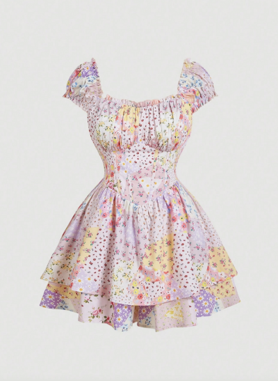 Shein Clothing 08 - Pastel Multicolour Floral Jumpsuit.png