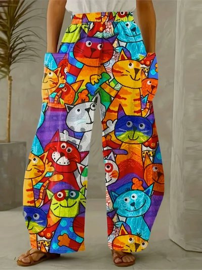 Temu Clothing 62 - Crazy Colourful Cat Trousers.jpg