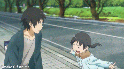Omake Gif Anime - Flying Witch - Episode 1 - Chinatsu Excited.gif