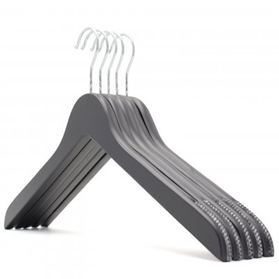 Black Wooden Hangers with Built-in Rubber Grips x 30.jpg