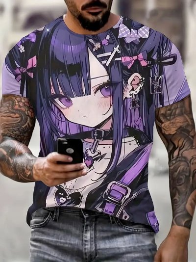 Temu Clothing 66 - Cool Emo Girl Purple Black T-Shirt.jpg