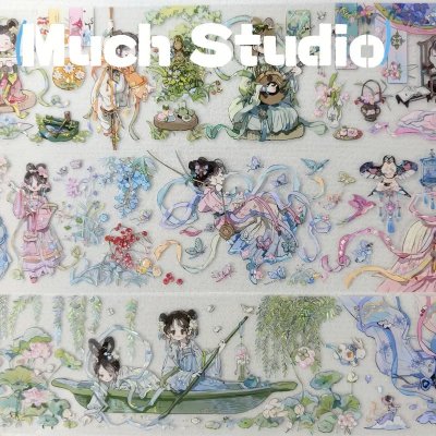 Temu Washi Tapes 10 - Traditional Chinese Style Girl Doing Various Daily Life Activities Cute ...jpg