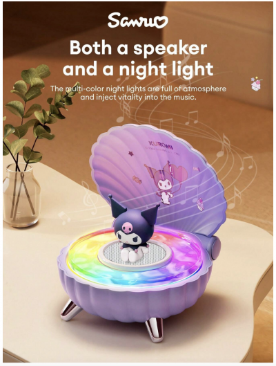 Shein Tech:Electronics 02 - Sanrio Nightlight Bluetooth Speaker Kuromi.png