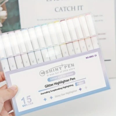 Temu Art Supplies 06 - Iridescent Pastel Highlighters 15 Pens.jpg