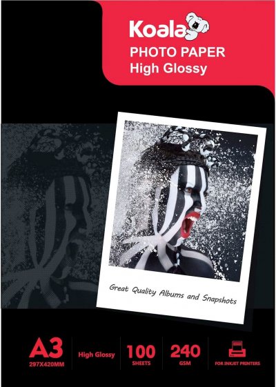 KOALA Inkjet Photo Paper A3 Glossy 100 Sheets 240 GSM for Inkjet Printer.jpg