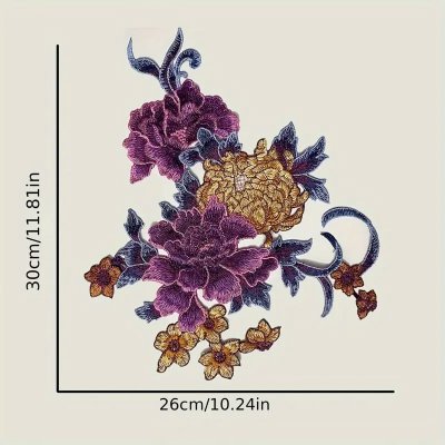 Temu Sewing 06 - Embroidered Large Purple Gold Peony Flower Applique.jpg