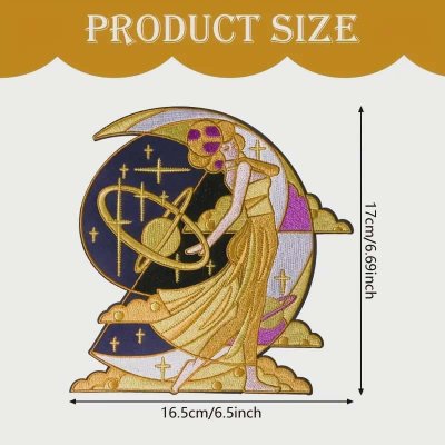 Temu Textiles 12 - Celestial Goddess Stars Moon Ringed Planet Crucifix Embroidered Applique.jpg