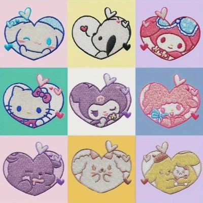 Temu Textiles 15 Image 01 - Sanrio Character Heart Shaped Embroidered Appliques x 9.jpg