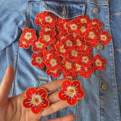 Temu Textiles 20 Image 02 - Embroidered Flower Appliques Red x 10.jpg