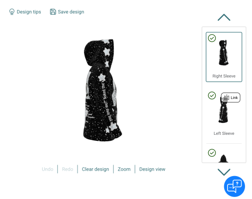 Cat Raven Lovers Hoodie Image 3 Right Sleeve.png