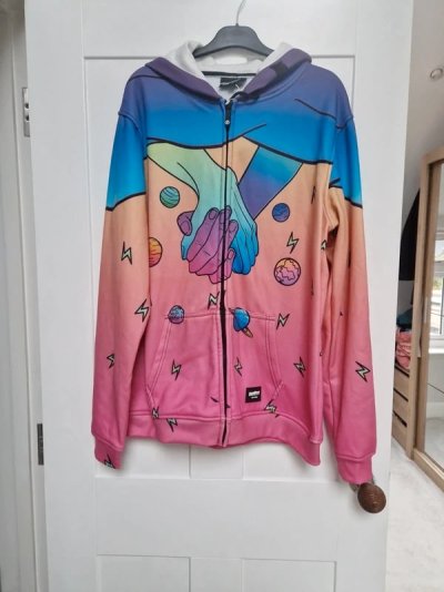 Vinted Fresh Hoods Colourful Fleece Lined Hoodie Zip Up with Pockets.jpg