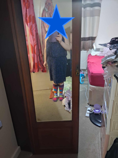 Me in My New Look Night Blue Rhinestone Sparkle Dress Face Obscured.png