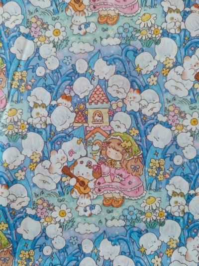 Vinted Bell Flower Girl Cotton Fabric 100cm x 147cm.jpg