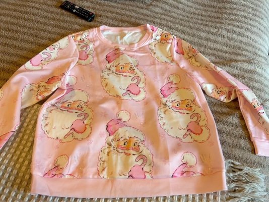Vinted Shein Romwe PInk Santa with Candy Cane Sweatshirt.jpg
