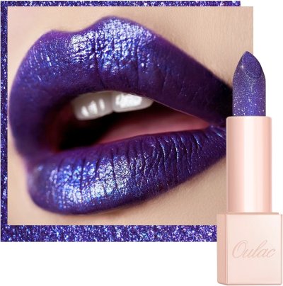 Oulac Sparkly Metallic Sapphire Blue Lipstick.jpg